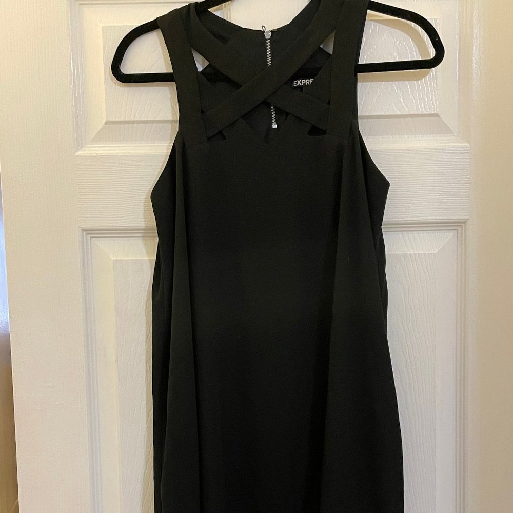 Black Express dress with cutouts - size small